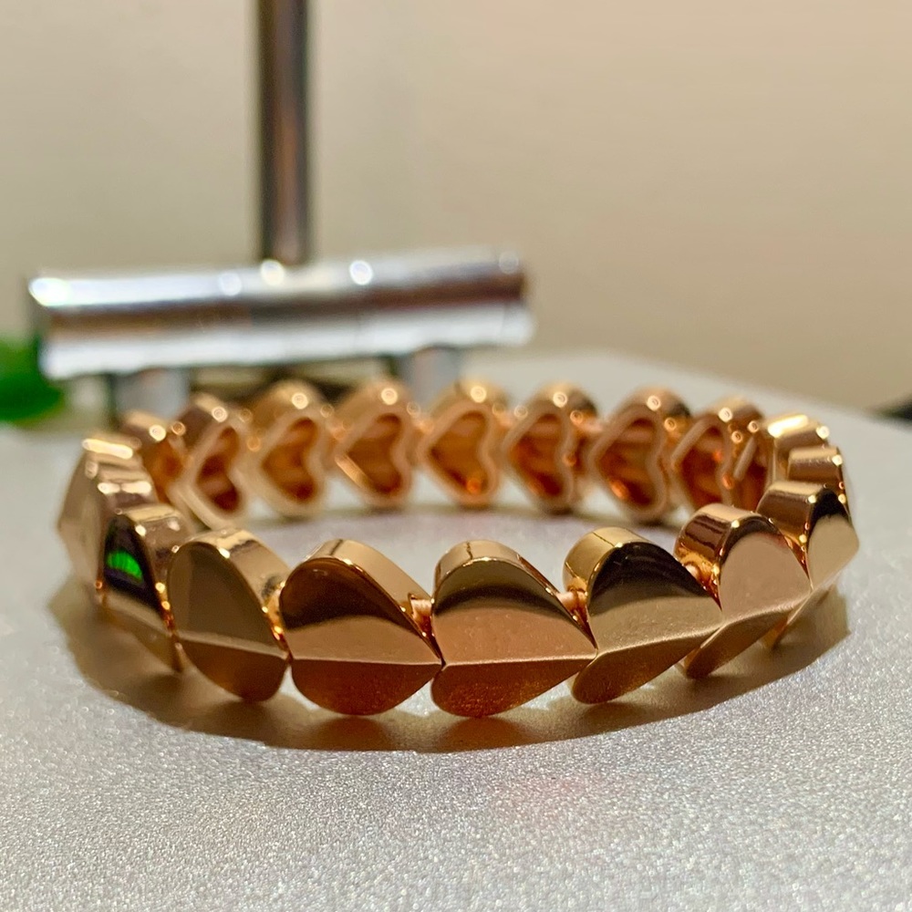 Kate Spade ♠️ Rose Gold Heart ❤️ Stretch Bracelet - Picture 6 of 6